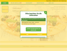 Tablet Screenshot of freshmans-pizzeria.de